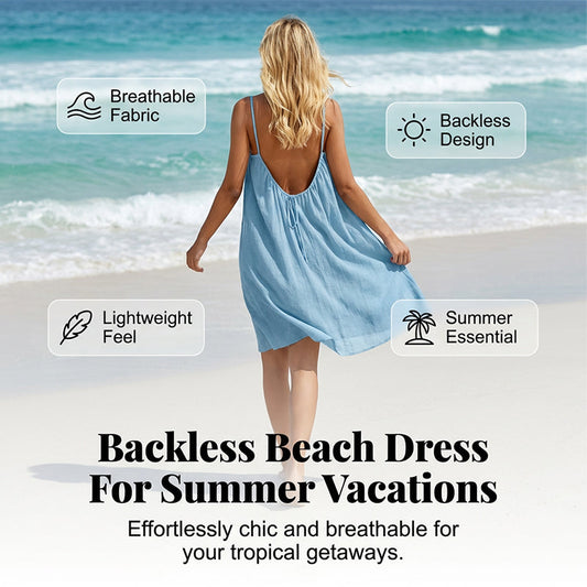 🔥Hot Sale 45% Off🔥Sexy Backless Cami Dress with Adjustable Drawstring