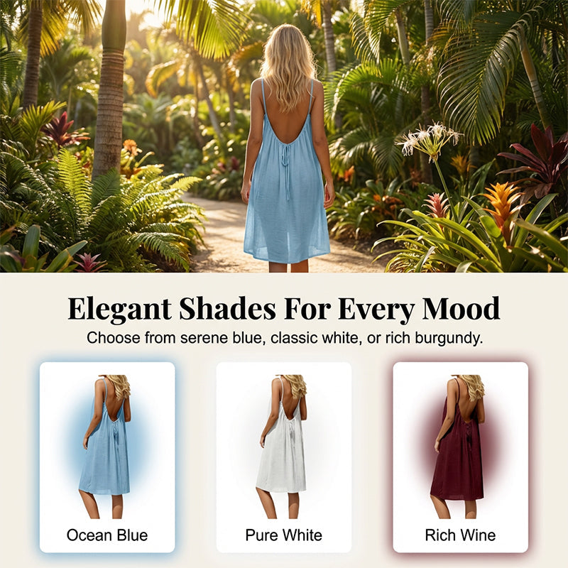 🔥Hot Sale 45% Off🔥Sexy Backless Cami Dress with Adjustable Drawstring