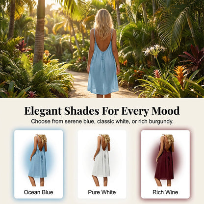 🔥Hot Sale 45% Off🔥Sexy Backless Cami Dress with Adjustable Drawstring