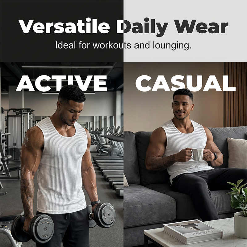 🏆Last Day Special Price ￡13!!💐2026 Men's Ribbed Knit Slim Fit Tank Top