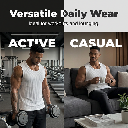 🏆Last Day Special Price ￡13!!💐2026 Men's Ribbed Knit Slim Fit Tank Top