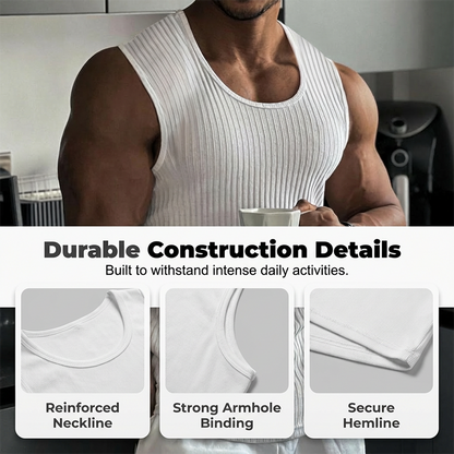 🏆Last Day Special Price ￡13!!💐2026 Men's Ribbed Knit Slim Fit Tank Top