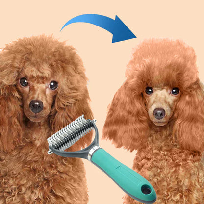 ⏰LAST DAY SPECIAL PRICE: Only £6.99🔥Dual-Sided Pet Grooming Comb for Dogs & Cats