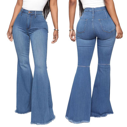 🔥 50% OFF NOW!🔥Women’s High-waist Stretch Flared Denim Pants