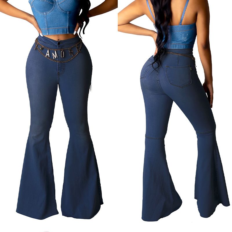 🔥 50% OFF NOW!🔥Women’s High-waist Stretch Flared Denim Pants