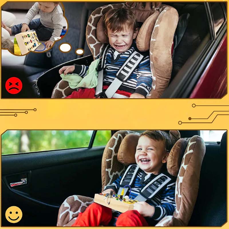 Gifts For Children🎁Wooden Busy Board Toys with LED Lights