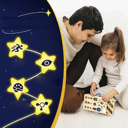 Gifts For Children🎁Wooden Busy Board Toys with LED Lights