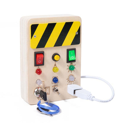 Gifts For Children🎁Wooden Busy Board Toys with LED Lights