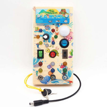 Gifts For Children🎁Wooden Busy Board Toys with LED Lights