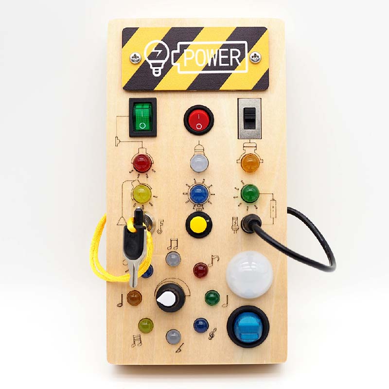 Gifts For Children🎁Wooden Busy Board Toys with LED Lights