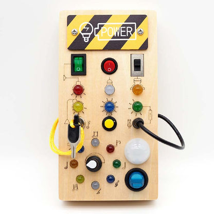 Gifts For Children🎁Wooden Busy Board Toys with LED Lights