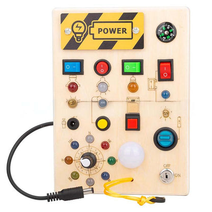 Gifts For Children🎁Wooden Busy Board Toys with LED Lights