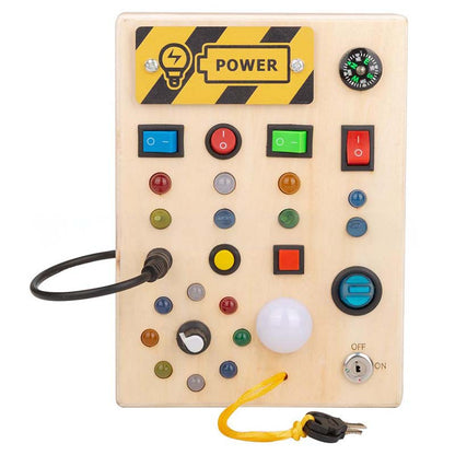 Gifts For Children🎁Wooden Busy Board Toys with LED Lights
