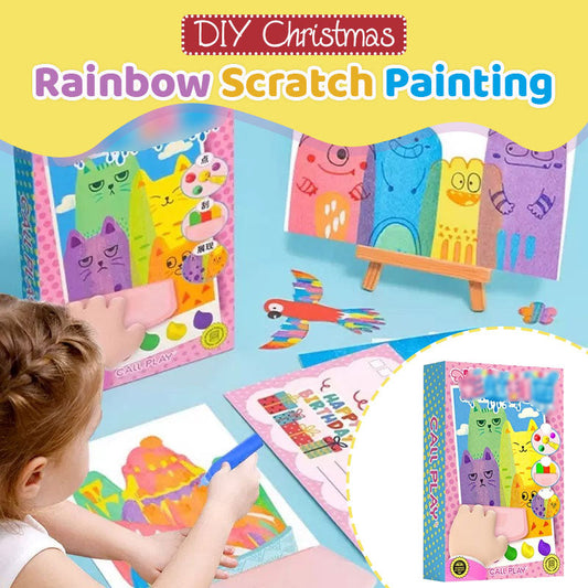 Gifts For Children🎁DIY Rainbow Scratch Christmas Painting