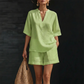 🔥 BIG CLEARANCE SALE 🔥☁️ 2026 New Arrival! 🍀Women's Casual V-Neck Two-Piece Short Set