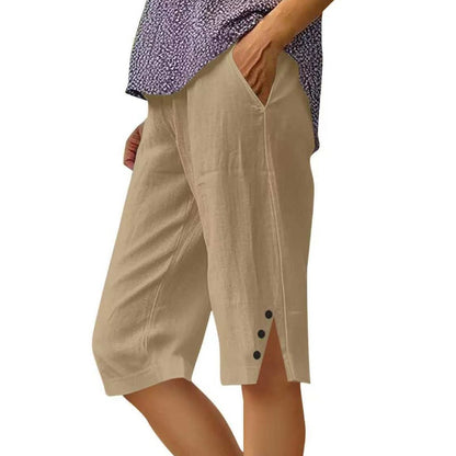 📢Limited-time Hot Sales - Just ￡10.99🥰👖Women's Casual Solid Color Pocket Capri Pants