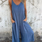 🏖️Summer Cool Deal: ONLY ￡16.99!!🌷👗Women's Casual Loose Cotton and Linen Jumpsuit with Pockets