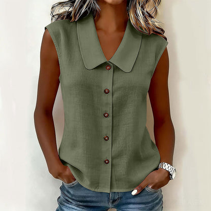 ☀️ Summer Chic Alert 60% OFF💥 –Women’s V-Neck Button-Down Top