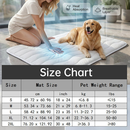 ❄️2026 Summer Hot Sale 50% OFF🧊PawDew™ for Dogs & Cats – Vet-Approved Ice-Silk Cooling Pad ❄️ | Q-MAX >0.4 | Washable 🧼, Non-Slip 🛟 | Perfect for Large Breeds & UK Summers ☀️🇬🇧