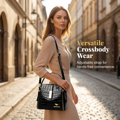 🏆LAST DAY SALE 50% OFF🔥Glossy Crocodile Pattern Women's Handbag