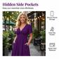 🌊SUMMER HOT SALE 50% OFF!✨Twisted V-Neck Midi Dress – Effortlessly Elegant with Functional Pockets 🌸