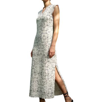 💥Last Day Special Sale 49% OFF👚Women's Sleeveless V-Neck Maxi Dress with Side Slit