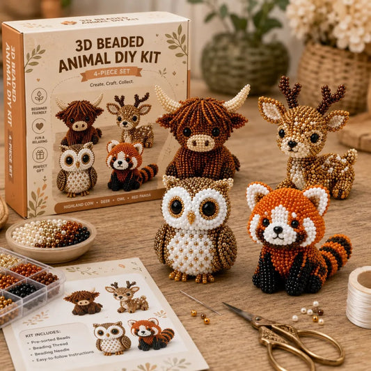 🏆Limited Time Sale 70% OFF🧵✨Petite 3D Beaded Animal Craft Kit