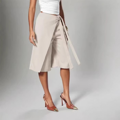 ⏳Limited-time 50% off⏰Women's Chic Tie-Front Wide-Leg Culottes