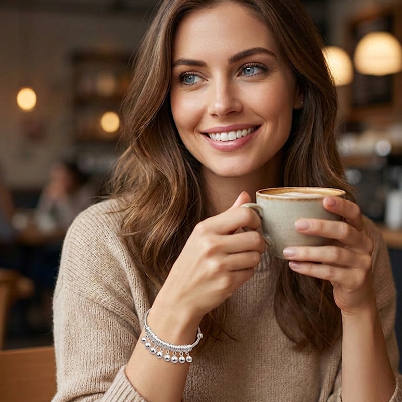 ✨ 50% OFF NOW! 🏆 Adjustable Silver Bell Charm Bangle Bracelet – Delicate & jingly – Lightweight, tarnish-resistant & perfect for daily wear or gifting 🔔