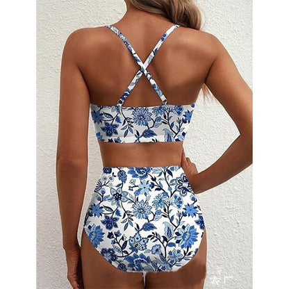 🌊💕2026 Summer Hot Sale 70% OFF👙✨Women's Floral High Waisted Tummy Control Bikini Set