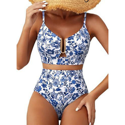 🌊💕2026 Summer Hot Sale 70% OFF👙✨Women's Floral High Waisted Tummy Control Bikini Set
