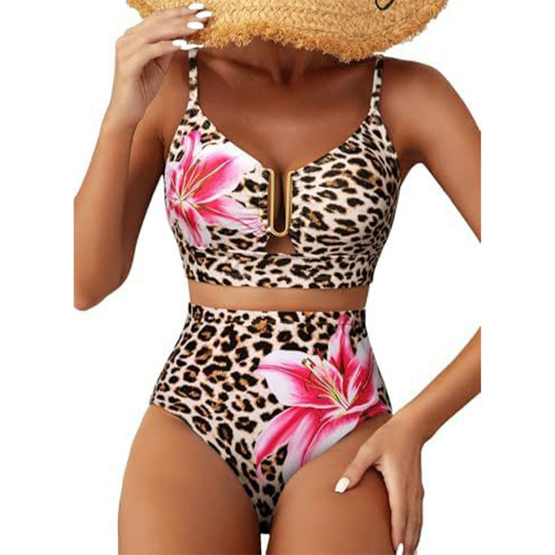 🌊💕2026 Summer Hot Sale 70% OFF👙✨Women's Floral High Waisted Tummy Control Bikini Set