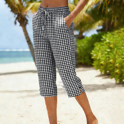 🎁2026 New Arrivals 60% OFF💥Women's Summer Plaid Capri Pants