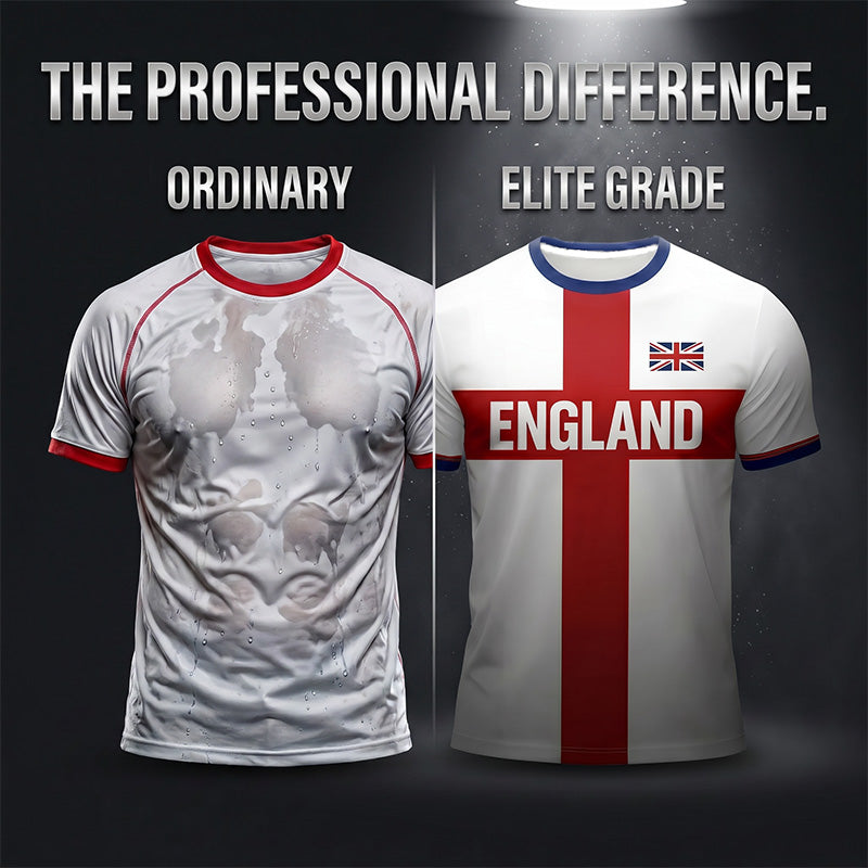 👕 LIMITED-TIME 50% OFF! England Football Tee – Red Cross & Flag Graphic, Athletic Fit, Breathable for World Cup 2026 🏆⚽
