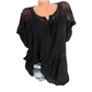 🌸 Elegant Lace Embroidered V-Neck Top – Relaxed Fit, Floral Detail. 49% OFF Limited Offer!