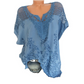 🌸 Elegant Lace Embroidered V-Neck Top – Relaxed Fit, Floral Detail. 49% OFF Limited Offer!