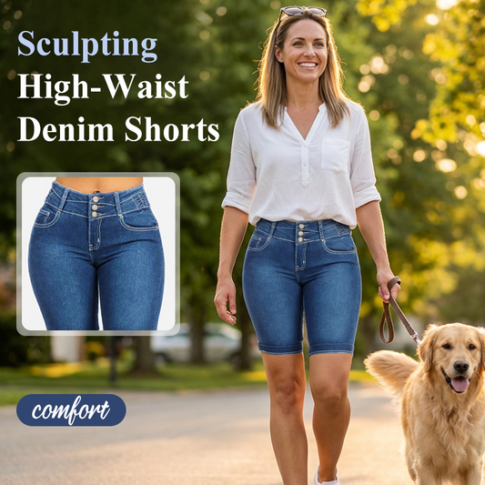 🌺Summer Hot Sale 65% OFF👖✨Women's High-Waist Stretch Denim Shorts