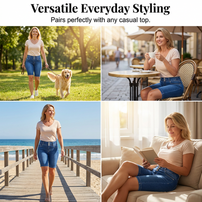 🌺Summer Hot Sale 65% OFF👖✨Women's High-Waist Stretch Denim Shorts