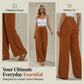 💖LAST DAY SALE 50% OFF💷Women's Summer Wide Leg Pants Flowy Drawstring Elastic Waist Trousers with Pockets