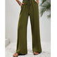 💖LAST DAY SALE 50% OFF💷Women's Summer Wide Leg Pants Flowy Drawstring Elastic Waist Trousers with Pockets