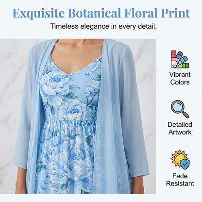 👗 50% OFF NOW! ☀️Women's Elegant Two-Piece Floral Dress Set