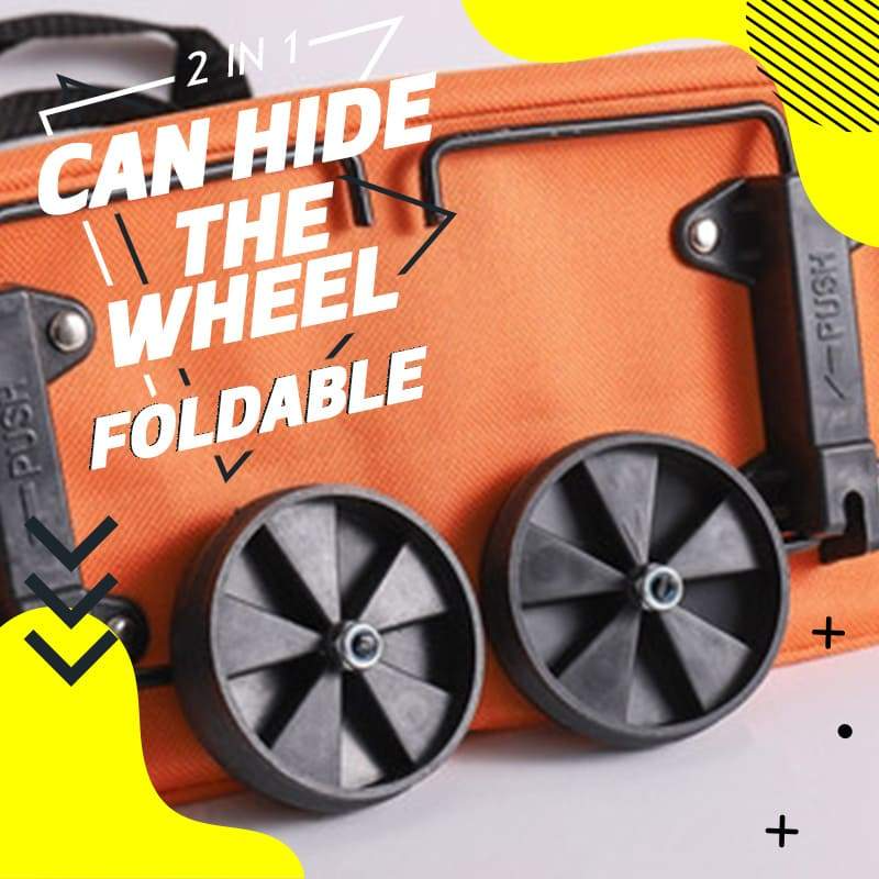 🔥Limited Offer ￡9.99!!⚡50K+ SOLD!🛍️2-in-1 Convertible shopping tote – hides wheels, holds 20kg, expands with zipper!
