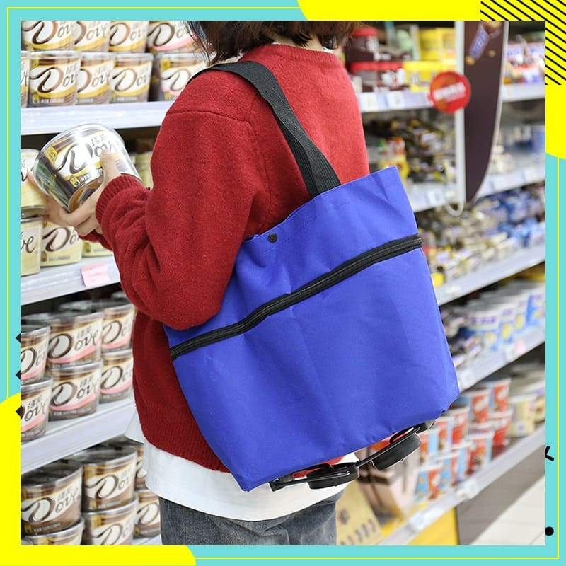 🔥Limited Offer ￡9.99!!⚡50K+ SOLD!🛍️2-in-1 Convertible shopping tote – hides wheels, holds 20kg, expands with zipper!