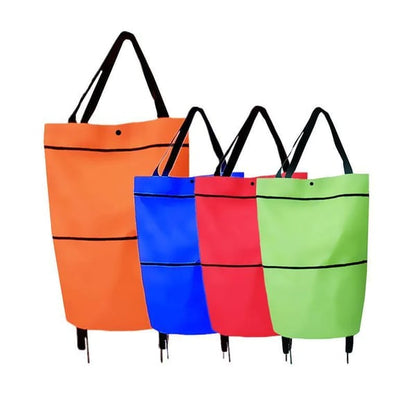 🔥Limited Offer ￡9.99!!⚡50K+ SOLD!🛍️2-in-1 Convertible shopping tote – hides wheels, holds 20kg, expands with zipper!