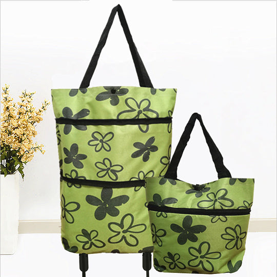 🔥Limited Offer ￡9.99!!⚡50K+ SOLD!🛍️2-in-1 Convertible shopping tote – hides wheels, holds 20kg, expands with zipper!