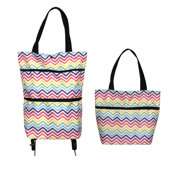 🔥Limited Offer ￡9.99!!⚡50K+ SOLD!🛍️2-in-1 Convertible shopping tote – hides wheels, holds 20kg, expands with zipper!