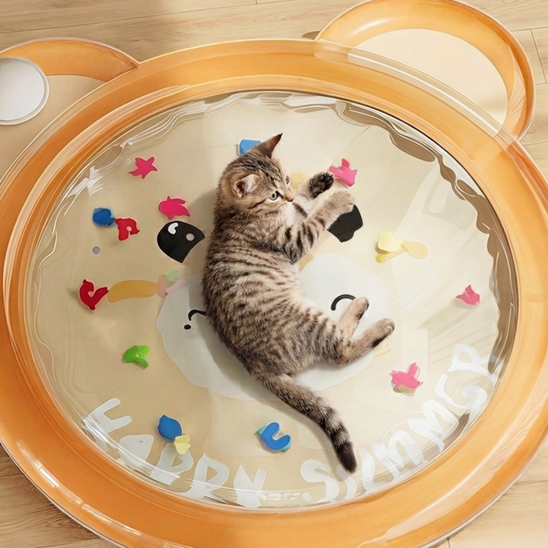 🐾 50% OFF NOW! ⏰ Non-Slip Cooling Splash Pet Mat – Keeps paws & bowls cool – Ideal for hot days – easy to clean, perfect for food or water spills 💧🐶✨