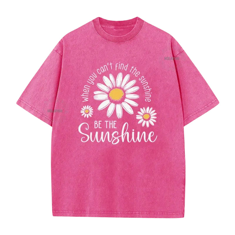 🏆 Last Day Special Price £13.99 ! 🔥Unisex Vintage Washed Daisy Print Loose Fit T-Shirt