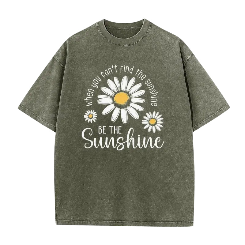 🏆 Last Day Special Price £13.99 ! 🔥Unisex Vintage Washed Daisy Print Loose Fit T-Shirt