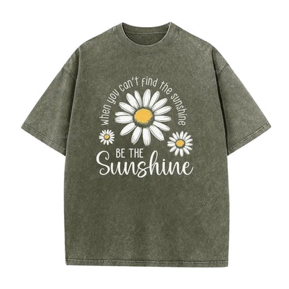 🏆 Last Day Special Price £13.99 ! 🔥Unisex Vintage Washed Daisy Print Loose Fit T-Shirt
